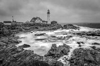 Swirling Seas At The Lighthouse