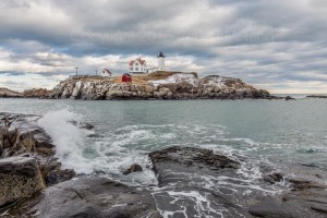 Waves At Nubble Light