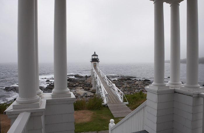 Fog is the usual here at this lighthouse.