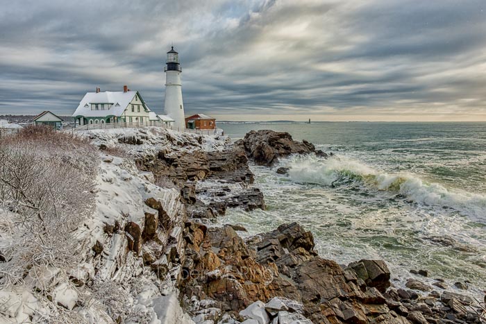 Winter At Portland Head Light Portland ME Robert M Ring Photography Winter At Portland Head Light Portland ME Robert M Ring Photography