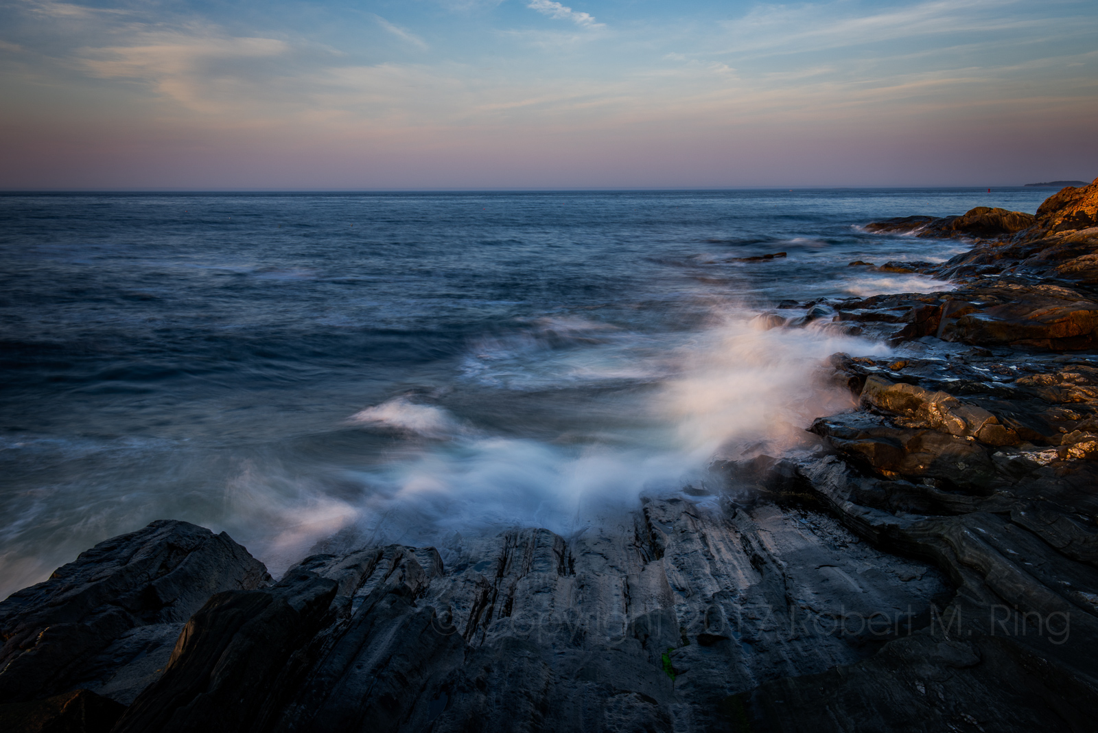 'Moving'...at Pemaquid Point in Bristol, Maine an hour after the sunrise....